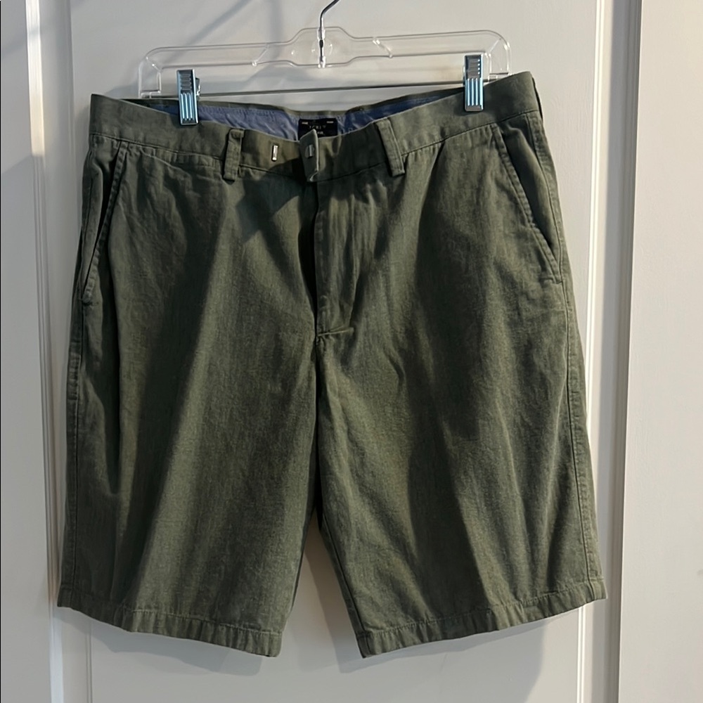 J. Crew Green Flat Front Shorts Casual Style